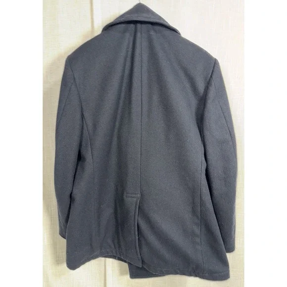 DSCP Quarterdeck Collections US Navy Black Wool Pea Coat Military Jacket Sz 44R - Picture 7 of 12